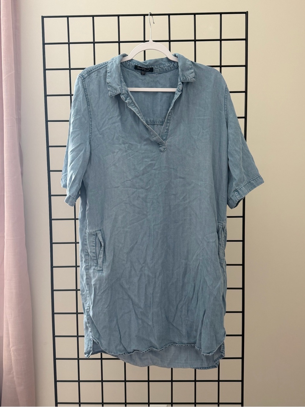 Velvet Heart Light Blue Chambray Mini Dress